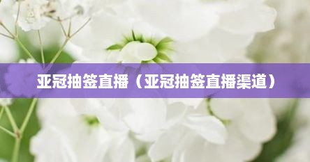 亚冠抽签直播（亚冠抽签直播渠道）
