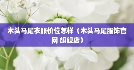 木头马尾衣服价位怎样（木头马尾服饰官网 旗舰店）