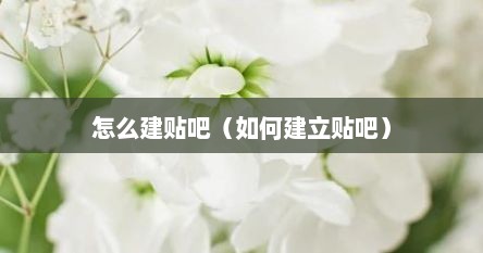 如何建立自己的贴吧(怎么建贴吧) 如何建立自己的贴吧(怎么建贴吧)