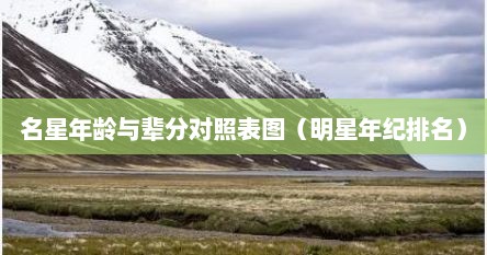名星年龄与辈分对照表图（明星年纪排名）
