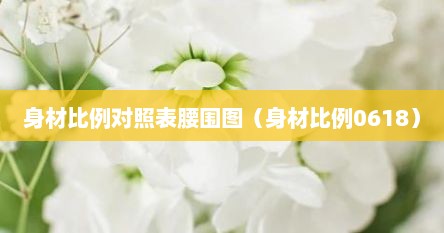 身材比例对照表腰围图（身材比例0618）