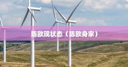 陈欧现状态（陈欧身家）