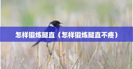 怎样锻炼腿直（怎样锻炼腿直不疼）