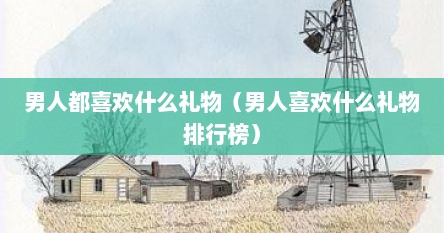 男人都喜欢什么礼物（男人喜欢什么礼物排行榜）