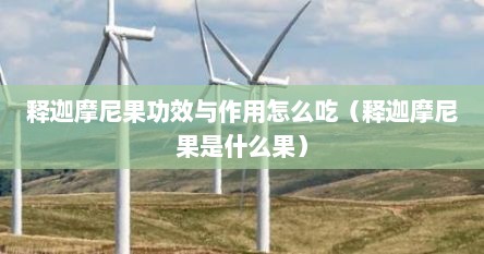 释迦摩尼果功效与作用怎么吃（释迦摩尼果是什么果）