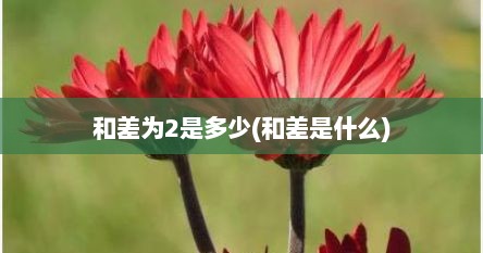 和差为2是多少(和差是什么)