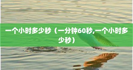 一个小时多少秒（一分钟60秒,一个小时多少秒）