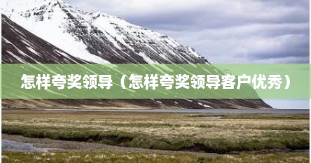怎样夸奖领导（怎样夸奖领导客户优秀）