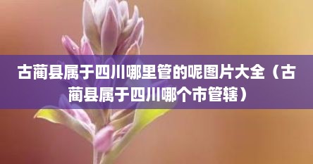 古蔺县属于四川哪里管的呢图片大全（古蔺县属于四川哪个市管辖）