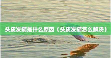 头皮发痛是什么原因（头皮发痛怎么解决）