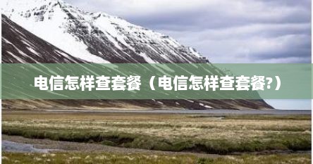电信怎样查套餐（电信怎样查套餐?）