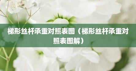 梯形丝杆承重对照表图（梯形丝杆承重对照表图解）
