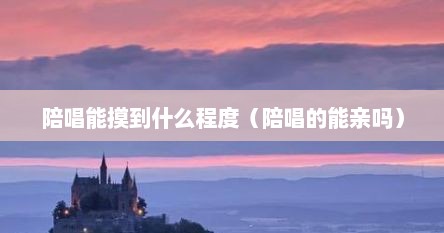 陪唱能摸到什么程度（陪唱的能亲吗）
