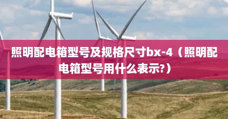 照明配电箱型号及规格尺寸bx-4（照明配电箱型号用什么表示?）