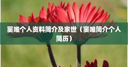 窦唯个人资料简介及家世（窦唯简介个人简历）