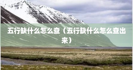 五行缺什么怎么查（五行缺什么怎么查出来）