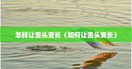怎样让舌头变长（如何让舌头变长）