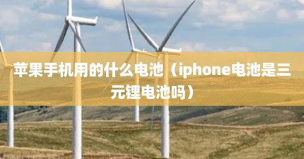 苹果手机用的什么电池（iphone电池是三元锂电池吗）