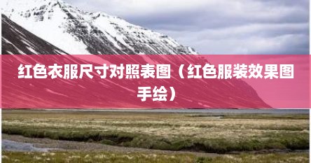 红色衣服尺寸对照表图（红色服装效果图手绘）