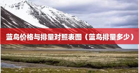 蓝鸟价格与排量对照表图（蓝鸟排量多少）