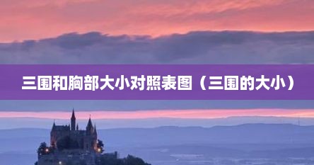三围和胸部大小对照表图（三围的大小）