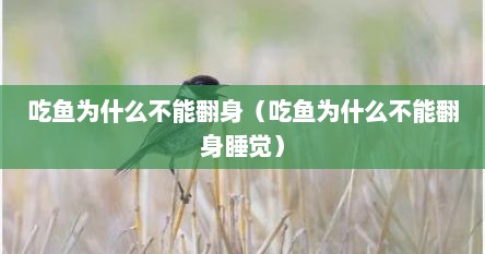 吃鱼为什么不能翻身（吃鱼为什么不能翻身睡觉）