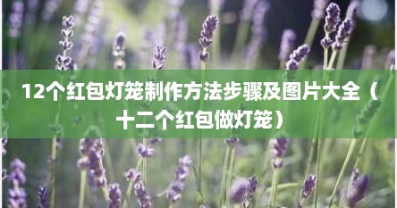 12个红包灯笼制作方法步骤及图片大全（十二个红包做灯笼）