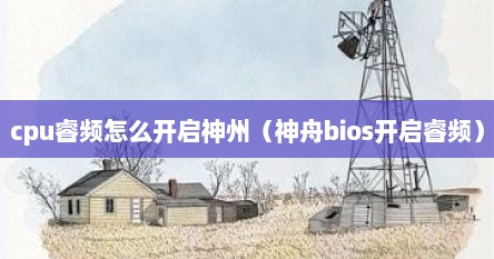 cpu睿频怎么开启神州（神舟bios开启睿频）