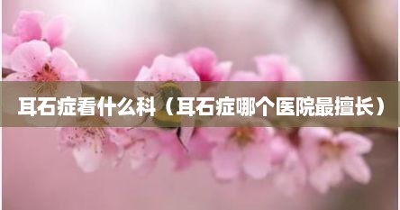 耳石症看什么科（耳石症哪个医院最擅长）