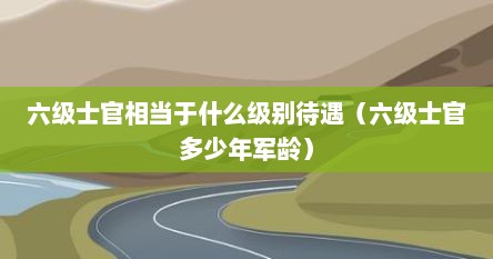 六级士官相当于地方什么级别（6级士官有多厉害）