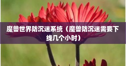 魔兽世界防沉迷系统（魔兽防沉迷需要下线几个小时）