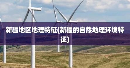 新疆地区地理特征(新疆的自然地理环境特征)
