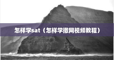 怎样学sat（怎样学撒网视频教程）