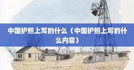 中国护照上写的什么（中国护照上写的什么内容）