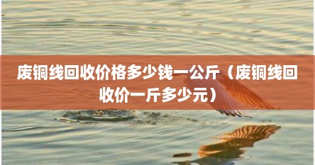 废铜线回收价格多少钱一公斤（废铜线回收价一斤多少元）
