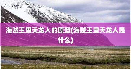 海贼王里天龙人的原型(海贼王里天龙人是什么)