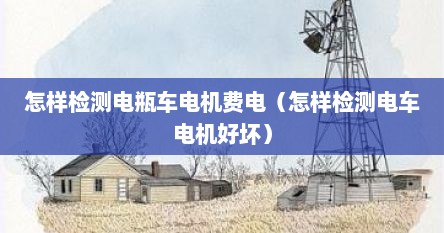 怎样检测电瓶车电机费电（怎样检测电车电机好坏）