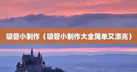 吸管小制作（吸管小制作大全简单又漂亮）