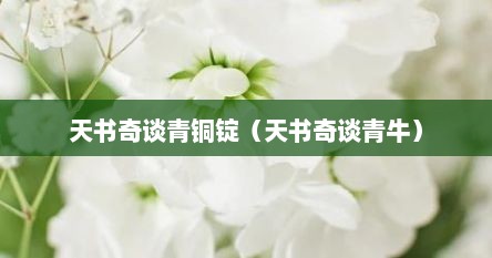 天书奇谈青铜锭（天书奇谈青牛）