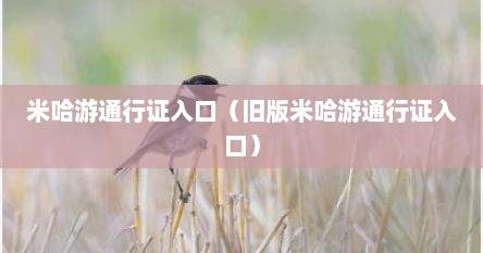 米哈游通行证进入游戏账号官网（米哈游通行证系统软件）