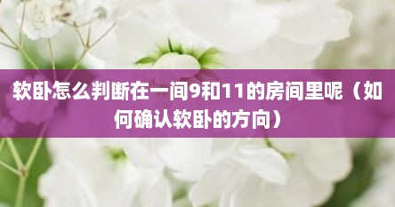 软卧怎么判断在一间9和11的房间里呢（如何确认软卧的方向）