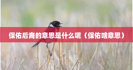 保佑后裔的意思是什么呢（保佑啥意思）