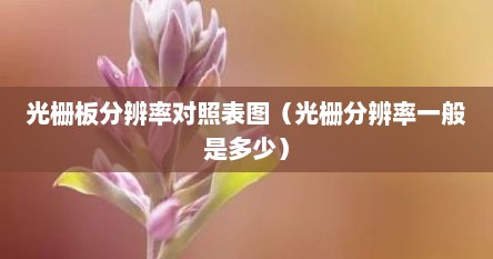光栅板分辨率对照表图（光栅分辨率一般是多少）