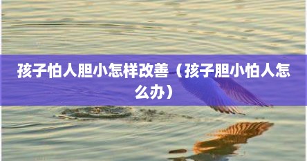 孩子怕人胆小怎样改善（孩子胆小怕人怎么办）