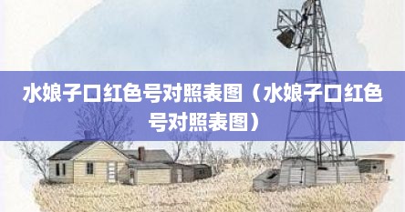 水娘子口红色号对照表图（水娘子口红色号对照表图）
