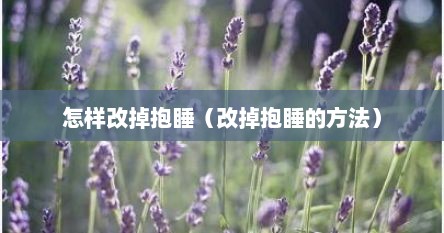 怎样改掉抱睡（改掉抱睡的方法）