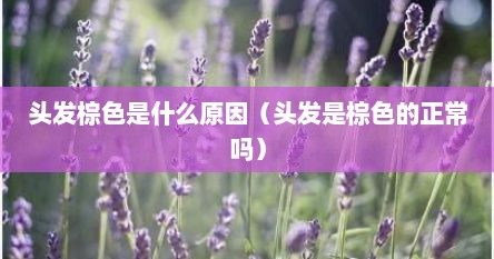 头发棕色是什么原因（头发是棕色的正常吗）