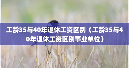 工龄35与40年退休工资区别（工龄35与40年退休工资区别事业单位）