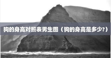 狗的身高对照表男生图（狗的身高是多少?）