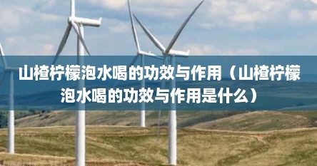山楂柠檬泡水喝的功效与作用（山楂柠檬泡水喝的功效与作用是什么）